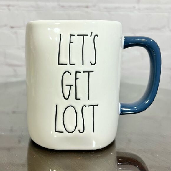RAE DUNN Collectible mug “Lets Get Lost” New - Picture 1 of 5